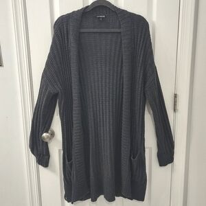 Express Forest Green Oversized Knit Cardigan Sweater Size S